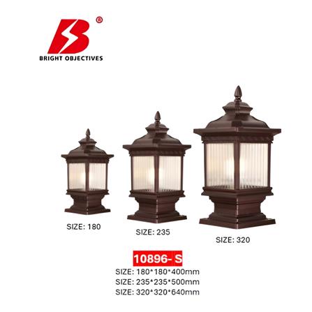 PRE-ORDER BRIGHT OBJECTIVES GATE LAMP 10896/S 180MM E27 DARK BROWN