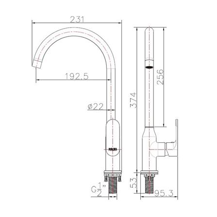 SINK FAUCET KARAT FAUCET KF-58-917-50 [EXCLUSIVE FROM HOMEPRO THAILAND]