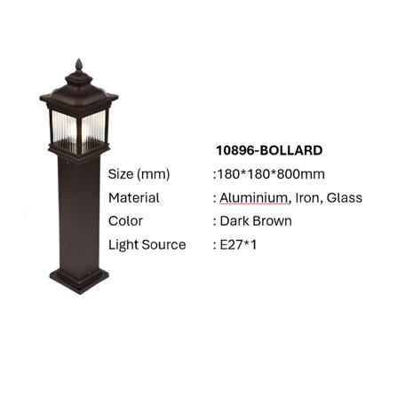 PRE-ORDER BRIGHT OBJECTIVES BOLLARD 10896 800MM DARK BROWN