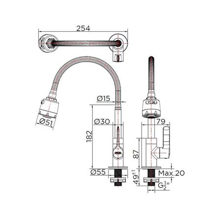 SINK FAUCET KARAT FAUCET KF-63-519-50 CHROME [EXCLUSIVE FROM HOMEPRO THAILAND]