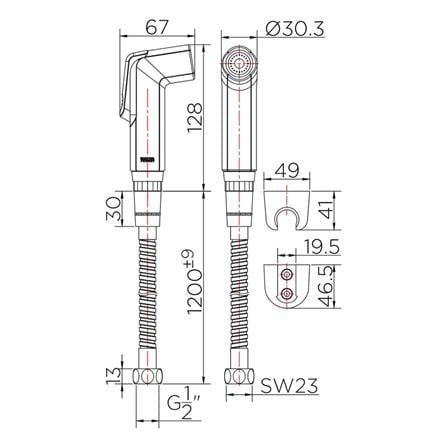 RINSING SPRAY SET KARAT FAUCET KA-09-321-11 WHITE [EXCLUSIVE FROM HOMEPRO THAILAND]