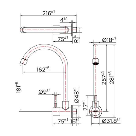 SINK FAUCET KARAT FAUCET KF-79-531-63 STAINLESS STEEL [EXCLUSIVE FROM HOMEPRO THAILAND]