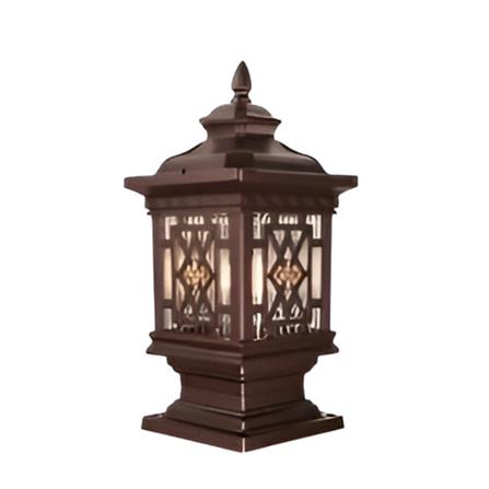 PRE-ORDER BRIGHT OBJECTIVES GATE LAMP 10897/S 240MM E27 GOLD BROWN