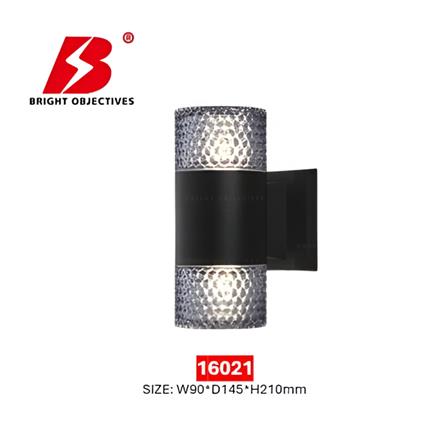 BRIGHT OBJECTIVES WALL OUTDOOR 16021 21 CM E27 BLACK