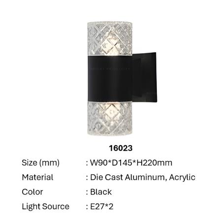 BRIGHT OBJECTIVES WALL OUTDOOR 16023 22CM E27 BLACK