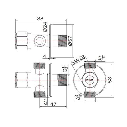 STOP VALVE KARAT FAUCET KA-02-422-63 [EXCLUSIVE FROM HOMEPRO THAILAND]