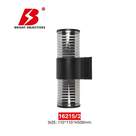 BRIGHT OBJECTIVES WALL OUTDOOR 16215/2 E27 33CM BLACK