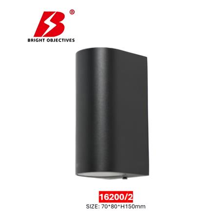 BRIGHT OBJECTIVES WALL OUTDOOR 16200/2 GU10 15CM BLACK
