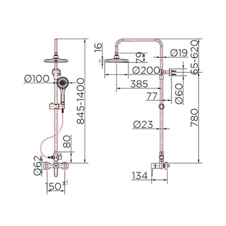 SHOWER COLUMN SET KARAT FAUCET KRS-034-783 [EXCLUSIVE FROM HOMEPRO THAILAND]