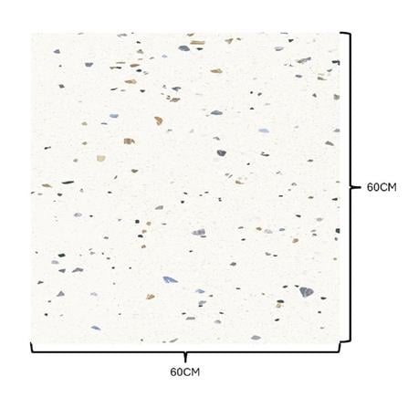 GUOCERA FLOORTILE 60X60CM MICROSTEP CANDY YR350AM OFF WHITE 1.44M2