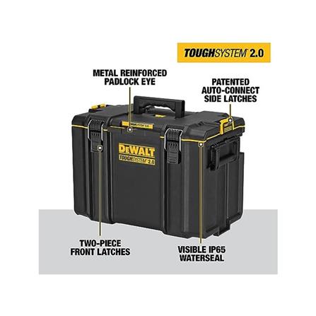 DEWALT 22" TOUGH SYSTEM 2.0 LARGE TOOLBOX (59.95L) (WATER RESISTANT) DWST08400