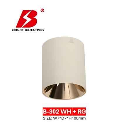 PRE-ORDER BRIGHT OBJECTIVES SURFACE EYEBALL B302 GU10 WHITE ROSE GOLD