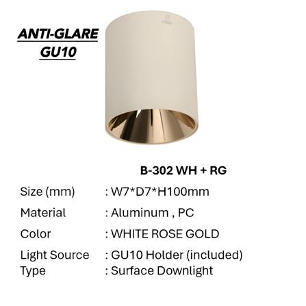 PRE-ORDER BRIGHT OBJECTIVES SURFACE EYEBALL B302 GU10 WHITE ROSE GOLD