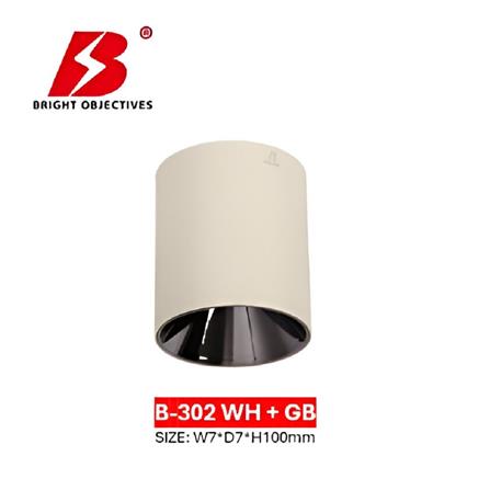 PRE-ORDER BRIGHT OBJECTIVES SURFACE EYEBALL B302 GU10 WHITE GLOSS BLACK