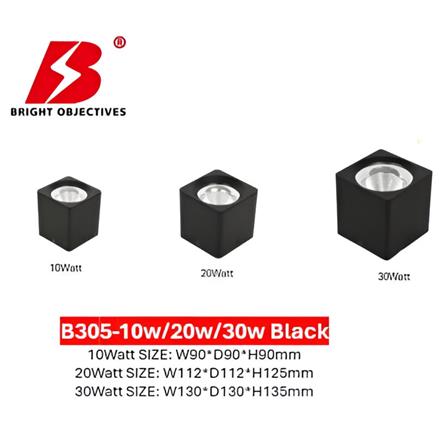 PRE-ORDER BRIGHT OBJECTIVES SURFACE EYEBALL LED B-305-10W 6500K BLACK