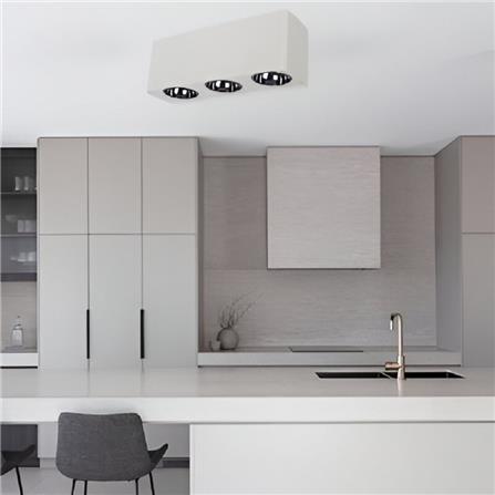 PRE-ORDER BRIGHT OBJECTIVES SURFACE EYEBALL B303-3 GU10 WHITE GLOSS BLACK