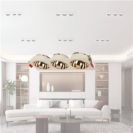 PRE-ORDER BRIGHT OBJECTIVES  EYEBALL B307-3 GU10 WHITE ROSE GOLD