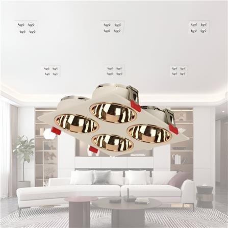 PRE-ORDER BRIGHT OBJECTIVES  EYEBALL B307-4 GU10 WHITE ROSE GOLD