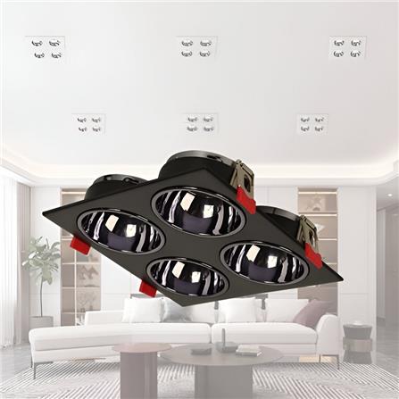 PRE-ORDER BRIGHT OBJECTIVES  EYEBALL B307-4 GU10 BLACK GLOSS BLACK