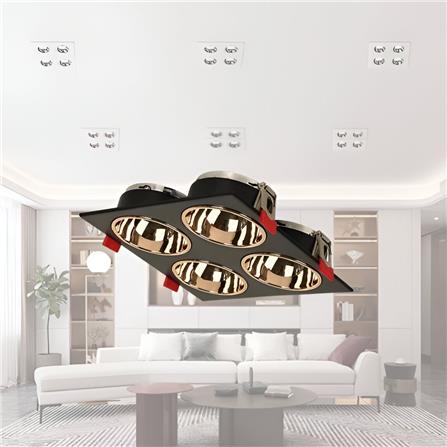 PRE-ORDER BRIGHT OBJECTIVES  EYEBALL B307-4 GU10 BLACK ROSE GOLD