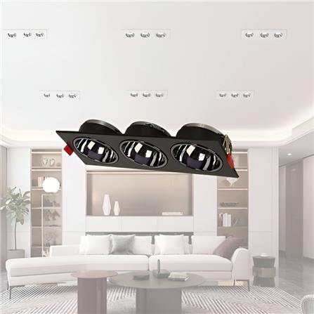 PRE-ORDER BRIGHT OBJECTIVES  EYEBALL B307-3 GU10 BLACK GLOSS BLACK