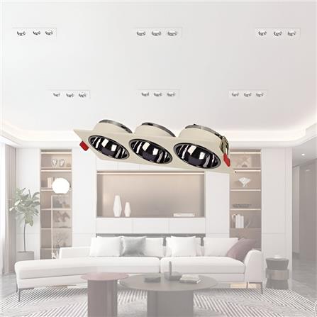 PRE-ORDER BRIGHT OBJECTIVES  EYEBALL B307-3 GU10 WHITE GLOSS BLACK