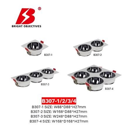 PRE-ORDER BRIGHT OBJECTIVES  EYEBALL B307-2 GU10 WHITE GLOSS BLACK