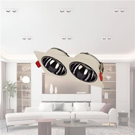 PRE-ORDER BRIGHT OBJECTIVES  EYEBALL B307-2 GU10 WHITE GLOSS BLACK