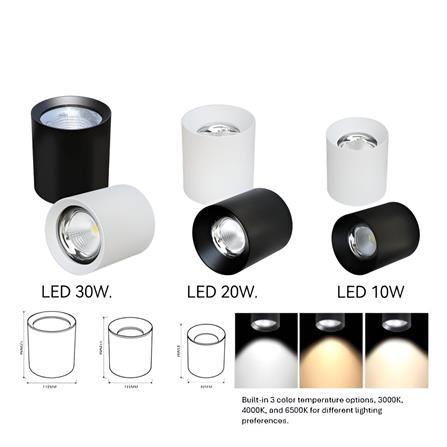 PRE-ORDER BRIGHT OBJECTIVES SURFACE EYEBALL LED B-308-20W 4000K WHITE