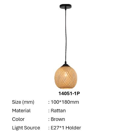 BRIGHT OBJECTIVES PENDANT LAMP 14051/1P E27 BROWN