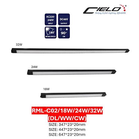 CIELO MAGNETIC TRACK RML-C02/18W/840 COOL WHITE BLACK
