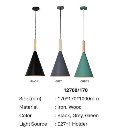 BRIGHT OBJECTIVES PENDANT LAMP 12700/170 E27 GREEN