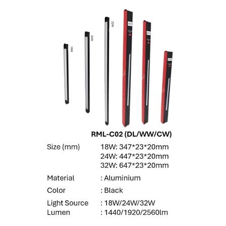 CIELO MAGNETIC TRACK RML-C02/24W/DAYLIGHT BLACK