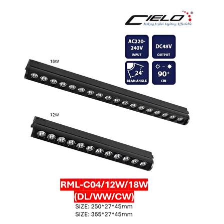 CIELO MAGNETIC TRACK RML-C04/12W/840 COOL WHITE BLACK
