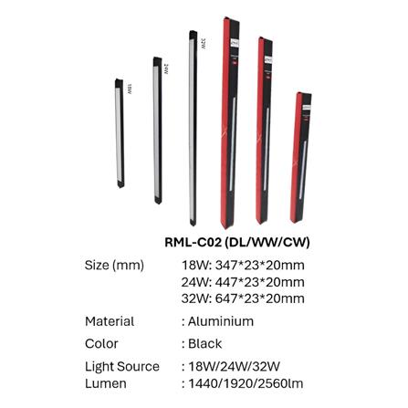 CIELO MAGNETIC TRACK RML-C02/18W/DAYLIGHT BLACK