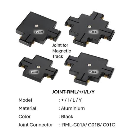 CIELO MAGNETIC TRACK JOINT-RML/I SHAPE I BLACK