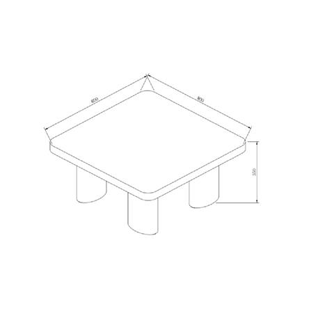 COFFEE TABLE FURDINI FUMERO 80CM BROWN [EXCLUSIVE FROM HOMEPRO THAILAND]