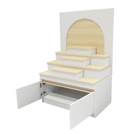 BUDDHA ALTAR CABINET FURDINI PSP-9357 PEARL 80CM PINE OAK/WHITE [EXCLUSIVE FROM HOMEPRO THAILAND]