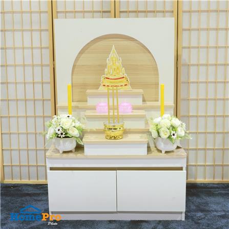 BUDDHA ALTAR CABINET FURDINI PSP-9357 PEARL 80CM PINE OAK/WHITE [EXCLUSIVE FROM HOMEPRO THAILAND]