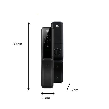 YALE PUSH & PULL MORTISE LOCK KYRA PRO MATTE BLACK C/W YALE CONNECT BRIDGE