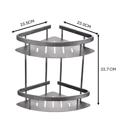 CABANA DOUBLE SHELF CB781-GM GUN METAL STAINLESS STEEL