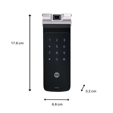 YALE DIGITAL FINGERPRINT TUBULAR DEADBOLT LOCK YDF40A BLACK