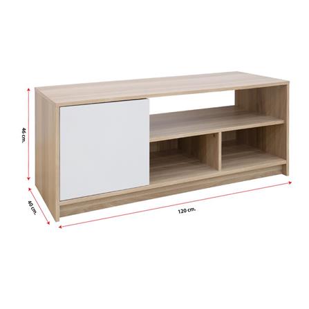 TV STAND FURDINI SETH 120CM WHITE OAK/WHITE [EXCLUSIVE FROM HOMEPRO THAILAND]