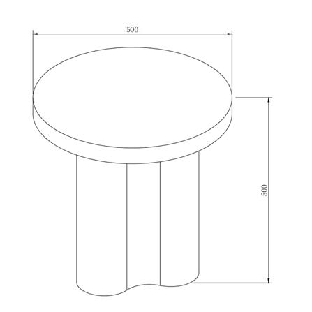 COFFEE TABLE FURDINI FUMERO 50CM BROWN [EXCLUSIVE FROM HOMEPRO THAILAND]