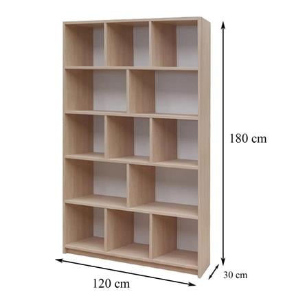 SHELVING UNIT WITH 13 COMPARTMENTS FURDINI HPN-14 WHITE OAK/WHITE [EXCLUSIVE FROM HOMEPRO THAILAND]