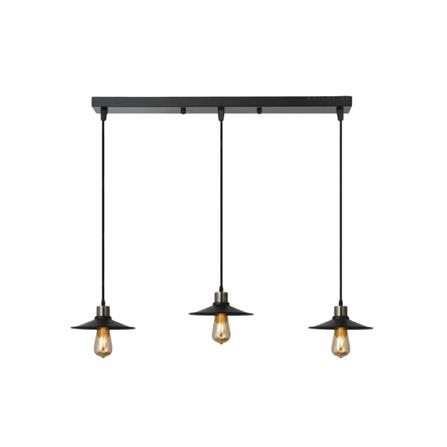BRIGHT OBJECTIVES PENDANT LAMP 14018/3L BLACK GOLD 60CM