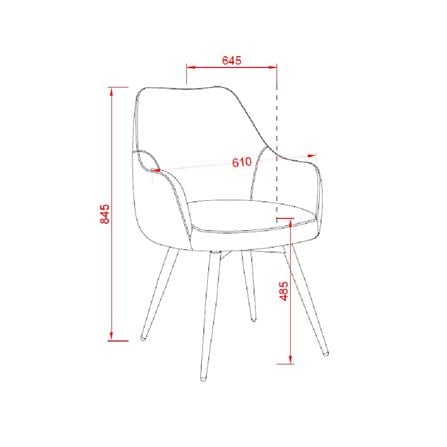 SWIVEL DINING CHAIR BENETTA WINSTON GREY [EXCLUSIVE FROM HOMEPRO THAILAND]