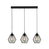 BRIGHT OBJECTIVES PENDANT LAMP 13505/3L BLACK 60CM