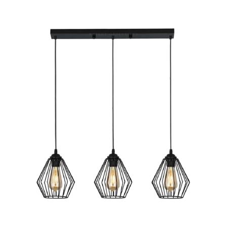 BRIGHT OBJECTIVES PENDANT LAMP 13505/3L BLACK 60CM