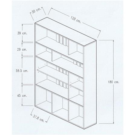 5-TIER SHELVING UNIT ROOM DIVIDER INHOME SS1221 OTTAWA [EXCLUSIVE FROM HOMEPRO THAILAND]